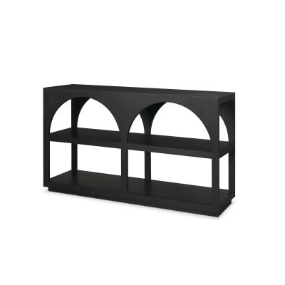 Bela Small Matte Black Arched Console Table