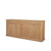 Baron Light Brown Solid Wood w/ Antiqued Brass Knobs 3-Drawer 6-Door Sideboard 1 0094611 71117 A