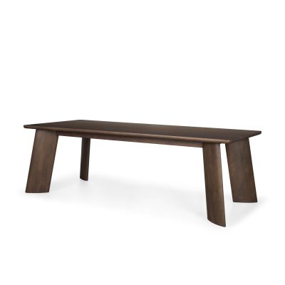 Jonan Solid Dark Brown Mango Wood Rectangular Dining Table