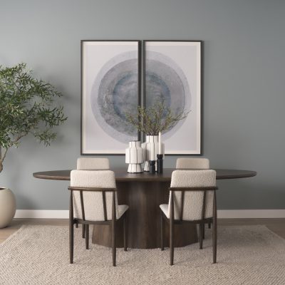 Alternative view of Jovani 94" Solid Dark Brown Mango Wood Oval Dining Table