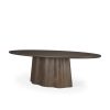 Jovani 94" Solid Dark Brown Mango Wood Oval Dining Table 1 0094143 71109 AB A