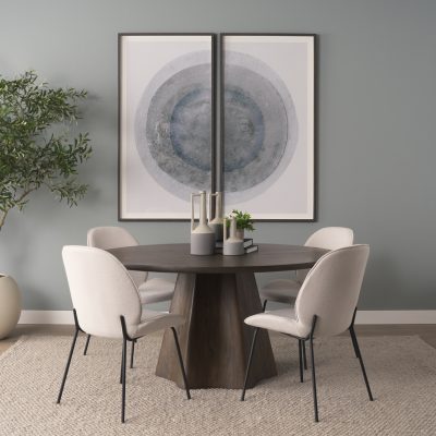 Alternative view of Jovani 60" Solid Dark Brown Mango Wood Round Dining Table