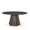 Jovani 60" Solid Dark Brown Mango Wood Round Dining Table 2 0092054 71107 AB A