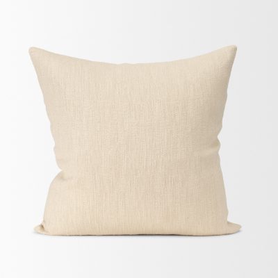 Alternative view of Jenner Cream Cotton-Linen Blend Decorative Square Pillow Cover
