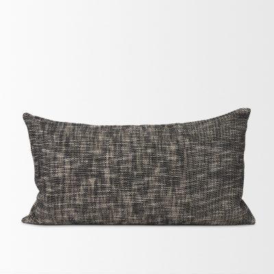 Alternative view of Jalia Cream and Black Cotton Decorative Lumbar Pillow Cover