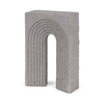 Kacia Resin Textured Concrete Gray Decorative Object