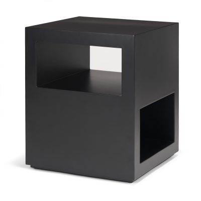 Vondra Matte Black Metal w/ Open Shelves Side table