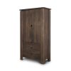 Wallen Solid Dark Brown Wood Curio Cabinet