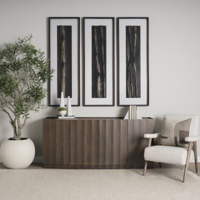 Alternative view of Swanson Dark Brown Wooden Scalloped Sideboard