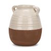 Tryna Large Beige w/ Matte Brown Ceramic Vase