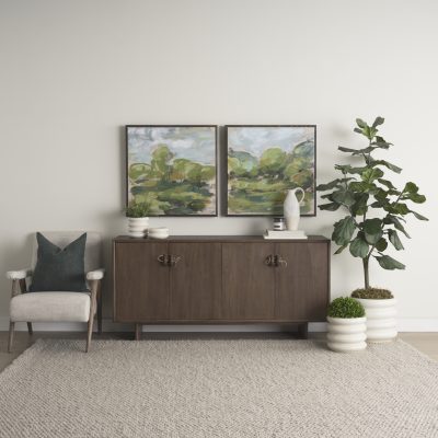 Alternative view of Twyla Tall Cream Glazed Floor Ceramic Vase