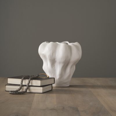 Alternative view of Vanna Sculptural Cream Glazed Ceramic Vase