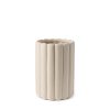 Mira Tall Textured Blush Beige Fluted Ceramic Vase 2 0090132 70966 A