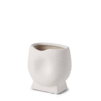 Darian Small Textured Matte White Ceramic Vase