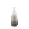 Toru Medium White w/ Grey Ombre Metal Vase