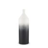 Townley Small White w/ Black Ombre Metal Vase