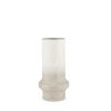 Tovah Small Textured White w/ Gold Metal Vase