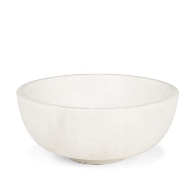 Katora Large Premium Solid White Marble Bowl