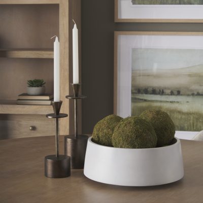 Alternative view of Kadara White Washed Solid Wood Decorative Bowl