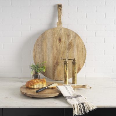 Alternative view of Karana Natural Solid Wood Round Serving Boards