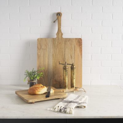 Alternative view of Khana Natural Solid Wood Square Serving Boards