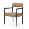 Toni Dark Brown Wood w/ Chestnut Leather Dining Chair 1 0089029 70930 A
