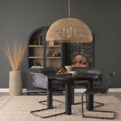 Alternative view of Thad 4-Light Natural Woven Rattan Dome Chandelier