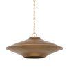 Titus 1-Light Brass Finished Metal Disc Pendant