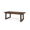 Takota Dark Brown Rectangular Oak Wood w/ Birch Wood Legs Extendable Dining Table 2 0089005 70890 AB A