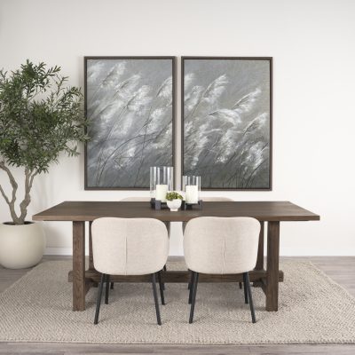 Alternative view of Suke 84" Medium Brown Rectangular Oak Dining Table