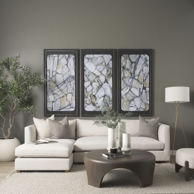 Alternative view of Shima Round Dark Brown Wood W/Arched Legs Coffee Table