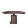Swanson 60" Dark Brown Wood Round Pedestal Dining Table 2 0089927 70830 AB A