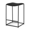 Taniel Black Leather w/ Black Metal Counter Stool