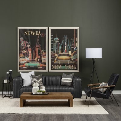 Alternative view of Ricciardo Black Leather Wrapped Three Seater Sofa 82.5L x 38.5W x 26.5H