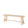 Sekou Light Brown Wooden Craftsman Bench