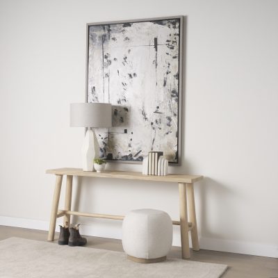 Alternative view of Sekou Light Brown Wooden Craftsman Console Table