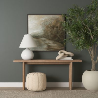 Alternative view of Sachi Beige w/ Stitching Pouf