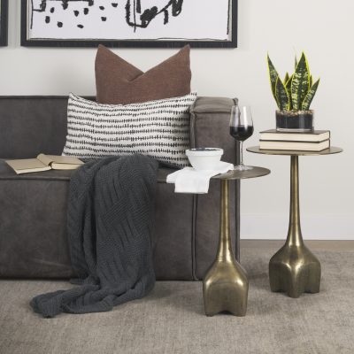 Alternative view of Risha Small Gold Metal Accent Table