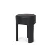 Riya Solid Black Wooden Stool