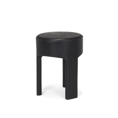 Riya Solid Black Wooden Stool