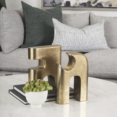 Alternative view of Renni Antiqued Brass Large Decorative Sculpture