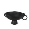 Radka Large Matte Black Metal Decorative Bowl