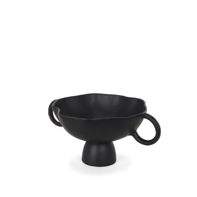 Radka Small Matte Black Metal Decorative Bowl