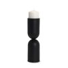 Qamra Tall Black Metal Pillar Candle Holder
