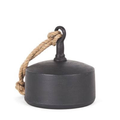 Quincy Large Matte Black Metal Decorative Bell Object