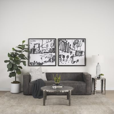 Alternative view of Randy Silver Nickel Cast Aluminum Metal Coffee Table