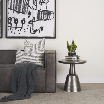 Alternative view of Bobbi Textured Polished Nickel Cast Aluminum Metal Accent Table