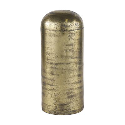Quonset Extra Tall Brass Finished Aluminum Metal Pillar Object