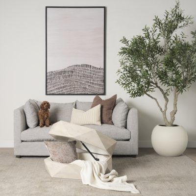 Alternative view of Arreto Hexagonal Hinged Solid Wood Top and Base Coffee Table