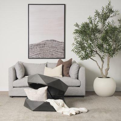 Alternative view of Arreto Hexagonal Hinged Solid Wood Top and Base Coffee Table